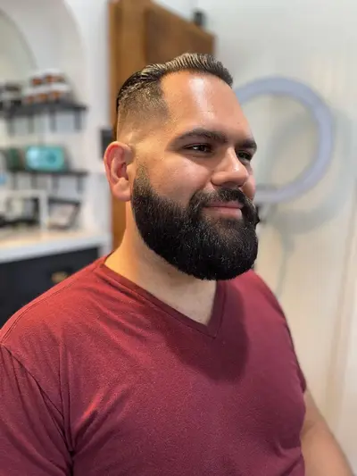 Beard trim service at Richmond Barbershop in Richmond, Virginia